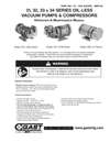 1531-0532-1032-1532-2032-3032-0533-1033-1034 & 1534 Series Oilless Vacuum Pumps and Compressors Operation & Maintenance Manual